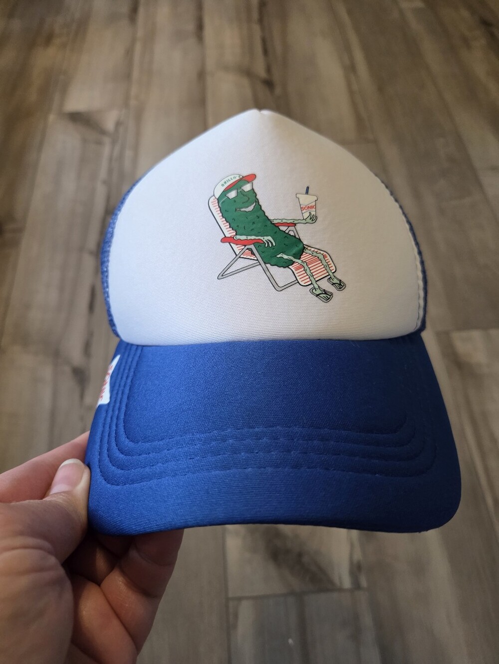 Grillo/Sonic Trucker Hat with Pickle Graphic